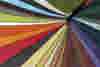 abstract close up image of a swatch of brightly coloured leather samples