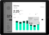 timeline data displayed on a tablet screen